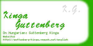 kinga guttenberg business card